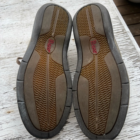 Men's Bass Brown Leather Lace-up Sneakers Size 9M - Picture 9 of 11